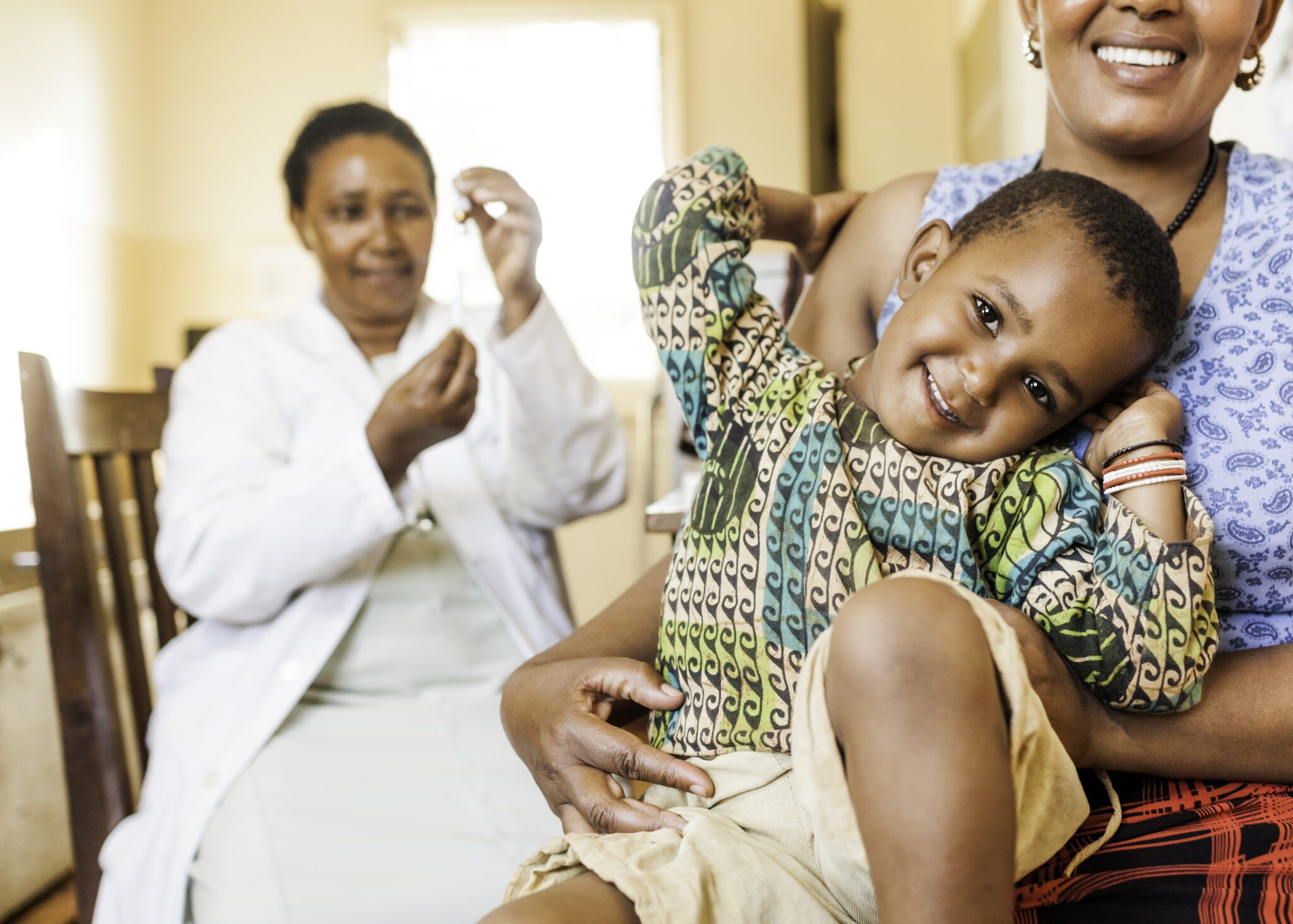 African Child Getting a Vaccine